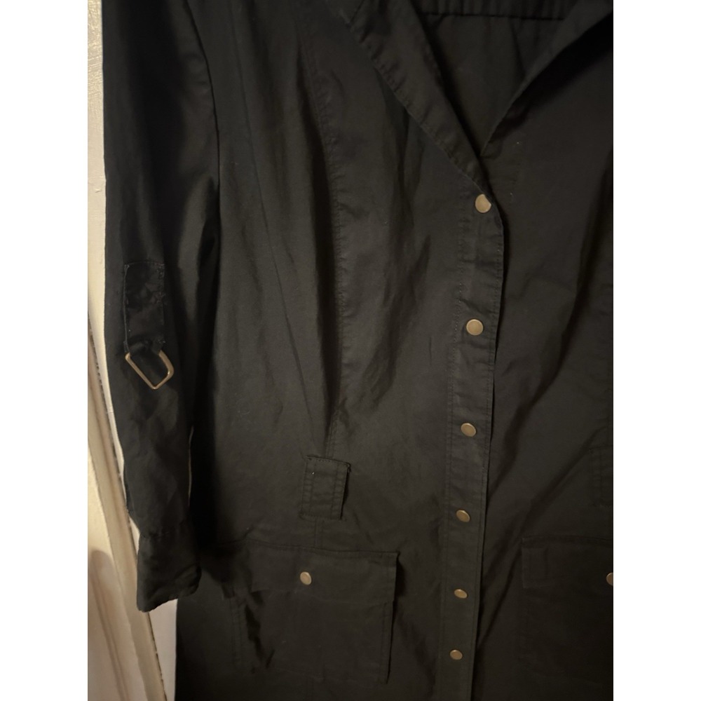 Converse Women's All Star Black 3/4 Sleeve Cotton Shirt Dress - Picture 3 of 14